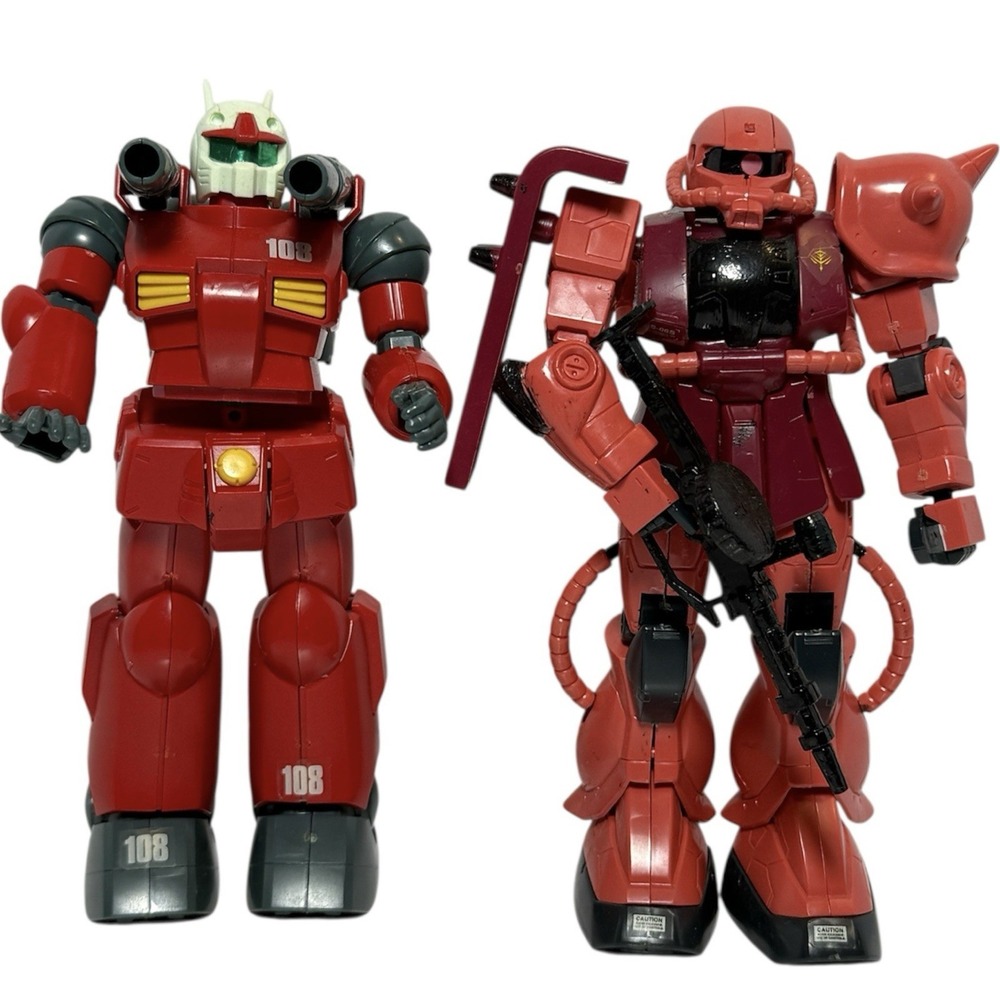 Lot Of 2 Gundam 5" Figures Incomplete Anime Transformers Bots Used